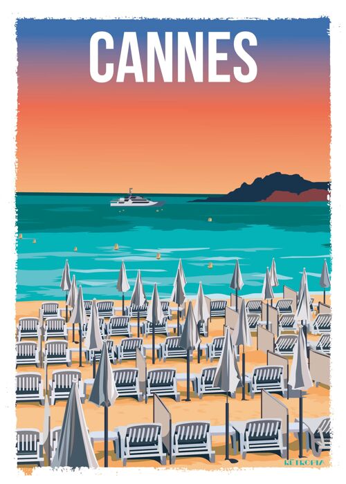 Cannes - plage 50x70