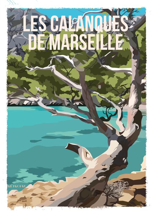 Les calanques de Marseille 50x70