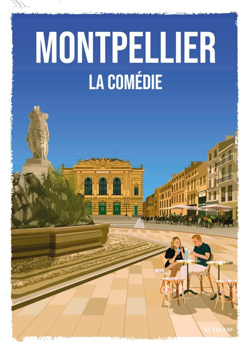 Montpellier Comédie 50x70