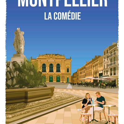Montpellier Comédie 50x70