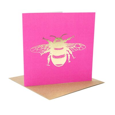 Bienenkarten mit Goldfolie