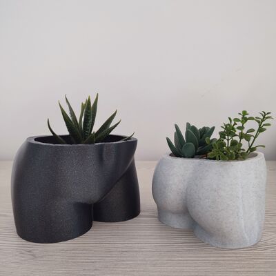 Female ass flower pot - Home and garden decoration.