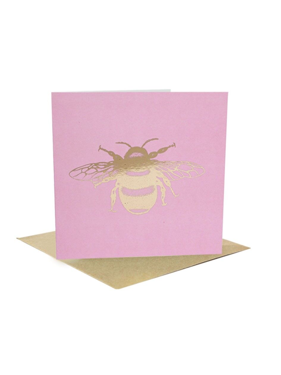 Tarjetas de abeja doradas