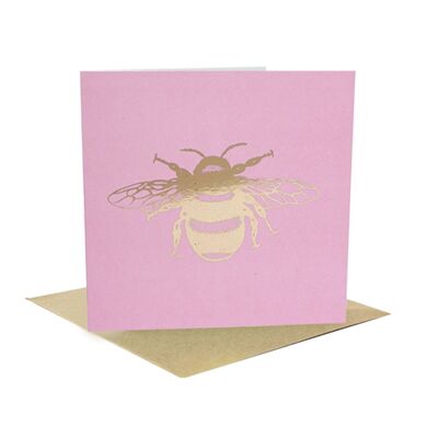 Bienenkarten mit Goldfolie