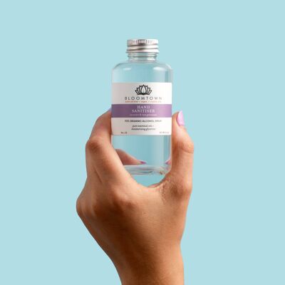 Ricarica senza pompa - Spray disinfettante per le mani biologico con alcol al 70% (3 opzioni di profumo) - Lavanda e geranio rosa