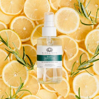 70% Alcohol Organic Hand Sanitiser Spray - Lemon & Spices (Cleanse) - Natural & Organic 100 ml