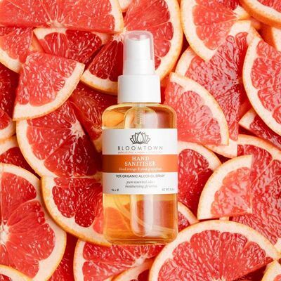 Bio-Händedesinfektionsspray mit 70 % Alkohol - Blutorange & Pink Grapefruit - Natürlich & Bio (68 g)