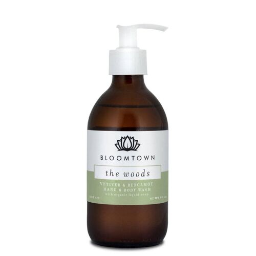 Organic Hand & Body Wash - The Woods (Vetiver, Cedar & Bergamot) - With Pump