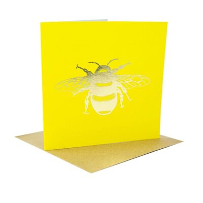 Tarjetas de abeja doradas