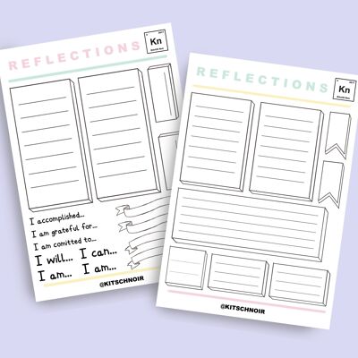 Reflexions-Journal-Aufkleber (2er-Pack) – 6 Sets