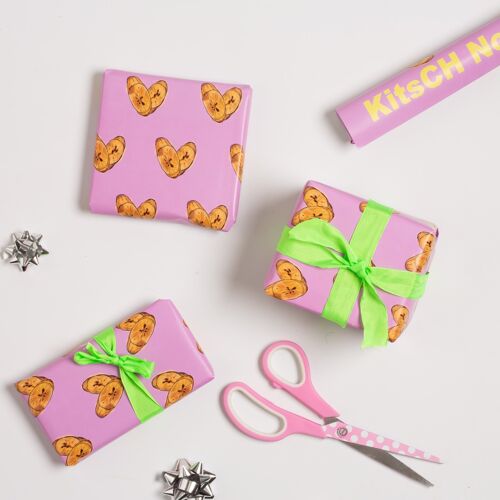Pink Plantain Gift Wrap - 4 sheets (2 meters)