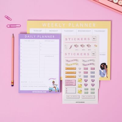 Pacchetto Planner - Planner settimanale giallo