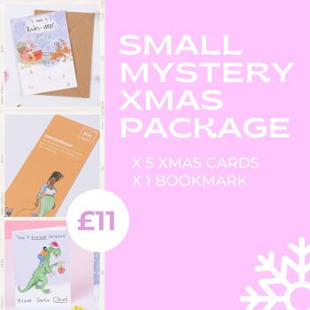 Petit paquet mystère (5 cartes de Noël et 1 signet !)