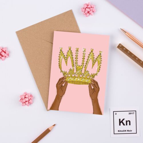 Mum Crown Greeting Card