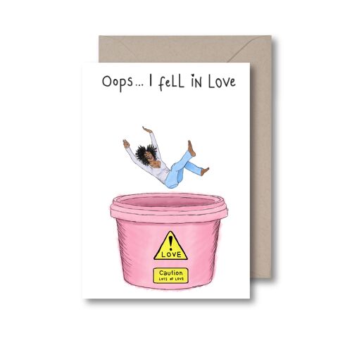Oops I fell in love (Woman) Greeting Card