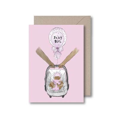New born (Baby girl/Baby Boy) - Girl Greeting Card