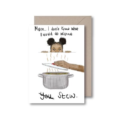 Without Stew - Girl Greeting Card