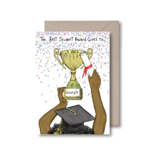 Best Student Award (Personalised) Greeting Card