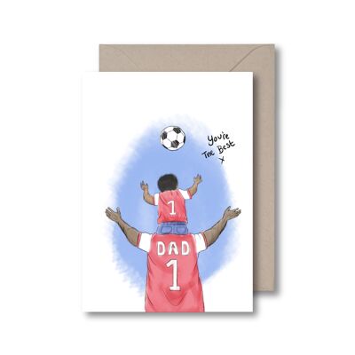 Papa de football Carte de vœux