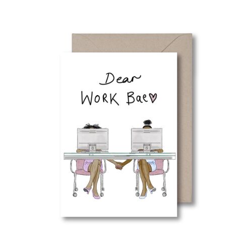 Dear Work Bae (2 women) Greeting Card