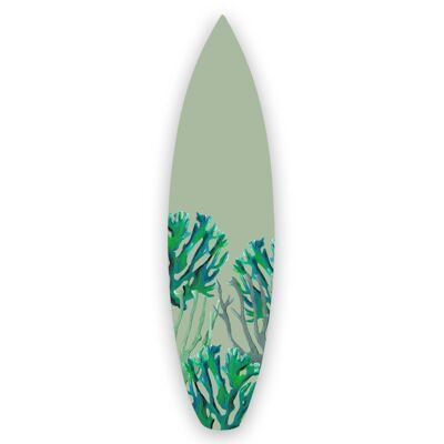 Surfboard Wall Decoration Coral Green