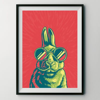 Kunstdruck "Popart Bunny"