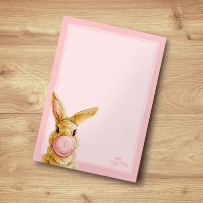 Bloc-notes "Lapin au chewing-gum"