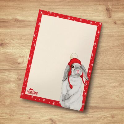 Notepad "Rabbit with red bobble hat"