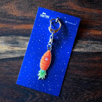 Keychain "Carrot Rocket"
