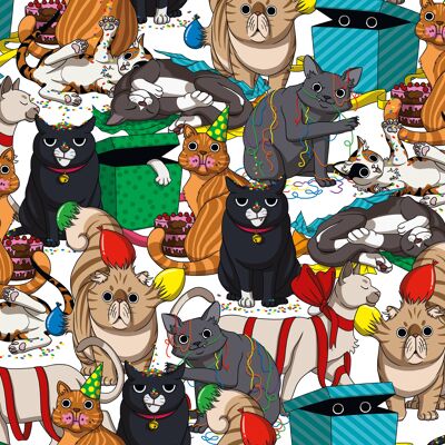 Wrapping paper "Cat's birthday"