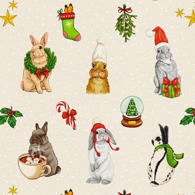 Wrapping paper "Christmas rabbit"