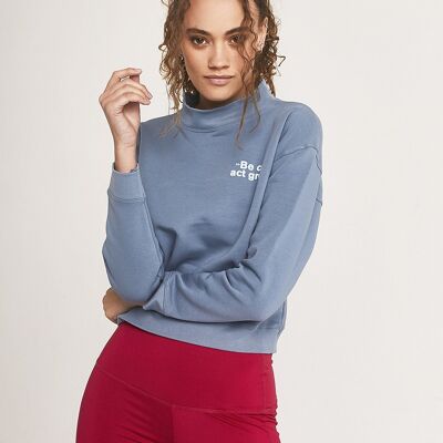 Act Green Bio-Baumwoll-Sweatshirt Greystone blau