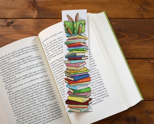 Lesezeichen "Bücher Hase"