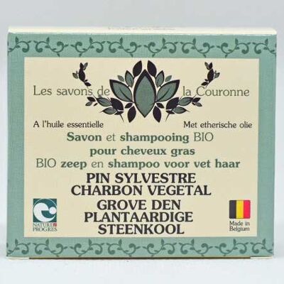 Scots pine soap - Vegetable charcoal