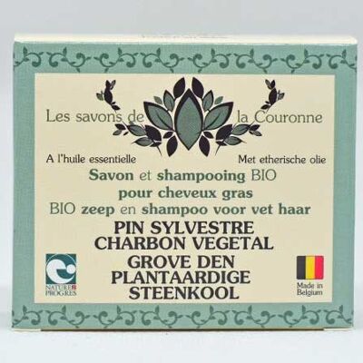 Scots pine soap - Vegetable charcoal