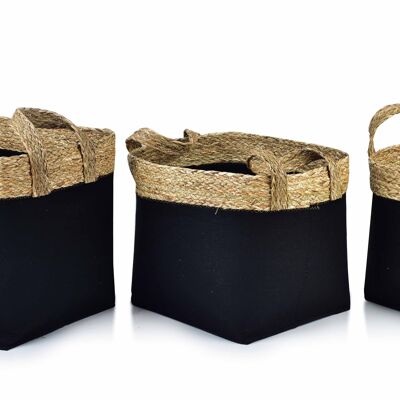 BALI SET DI 3 CESTELLI L31x44xh33cm, M40x29xh30cm, L38x25xh28cm
