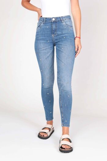 Moonlit Skinny Jean-Bleu Foncé 2