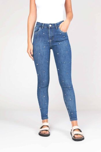 Moonlit Skinny Jean-Bleu Foncé 5