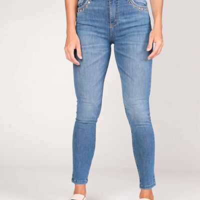 Galaxy Skinny Jean-Light Blue