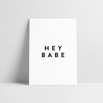 Postkarte: Hey Babe