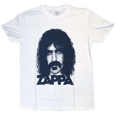 Frank Zappa T Shirt - Zappa Big Face 100% Official White