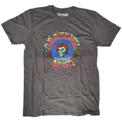 Grateful Dead T Shirt - Skull & Roses Logo 100% Official