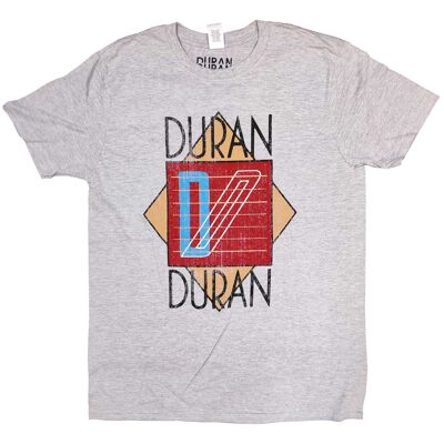 Duran Duran T Shirt - Seven & The Ragged Tiger Logo 100% Official Grey