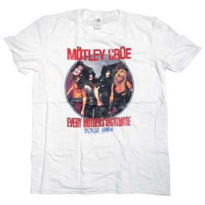 Motley Crue T Shirt - 100% Official Every Mother's Nightmare - White
