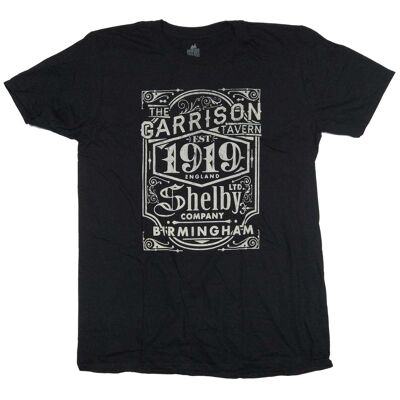 Peaky Blinders T Shirt - Garrison Pub Logo 100% Officially Licensed Merchandise - Black
