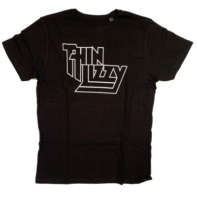 Thin Lizzy T Shirt - Classic Logo Black & White 100% Official