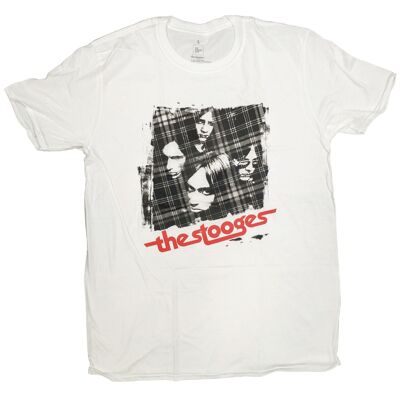 The Stooges T Shirt - Faces White 100% Official Iggy Pop