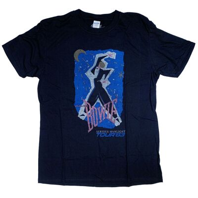 David Bowie T Shirt - Let's Dance Serious Moonlight Tour Canada 100% Official With Backprint