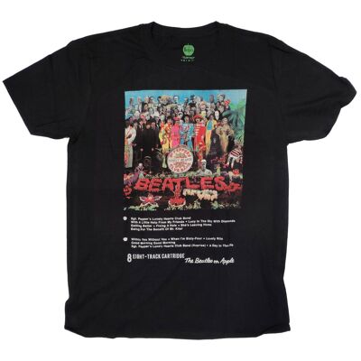 The Beatles T Shirt Sgt. Pepper 8 Track Cover 100% Official