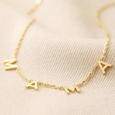 Mama Charm Necklace in Gold